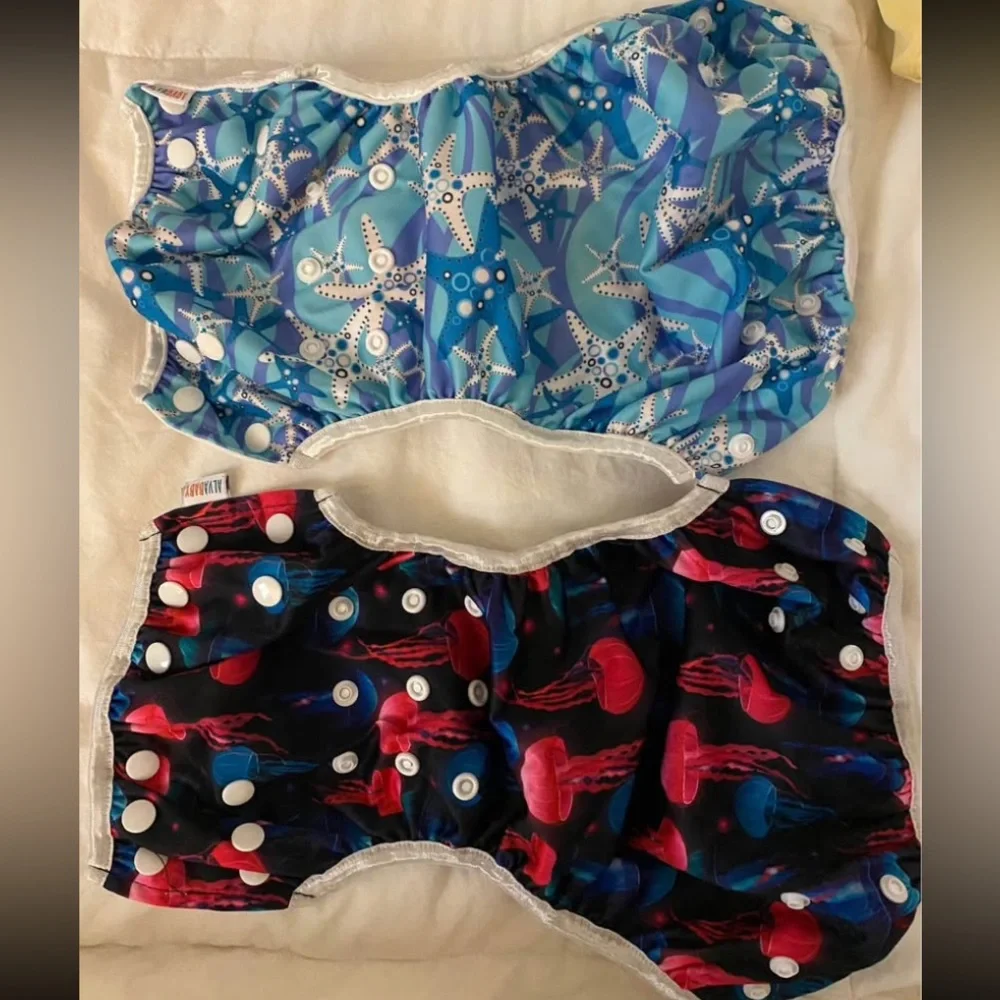 Nautical and Sea Life Themed Kids Cloth Swim Diaper Covers